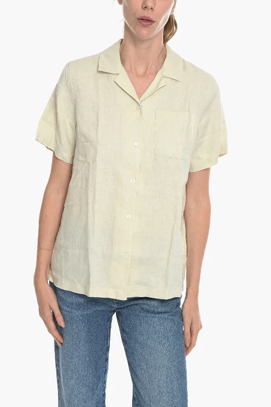 Huge Discounts This Week Samsoe Samsoe Linen OSCARINE Shirt with Breast Pocket