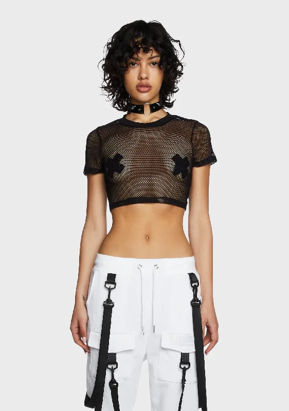 Chic Trends For The Fashion Savvy Bass Boomin' Fishnet Top