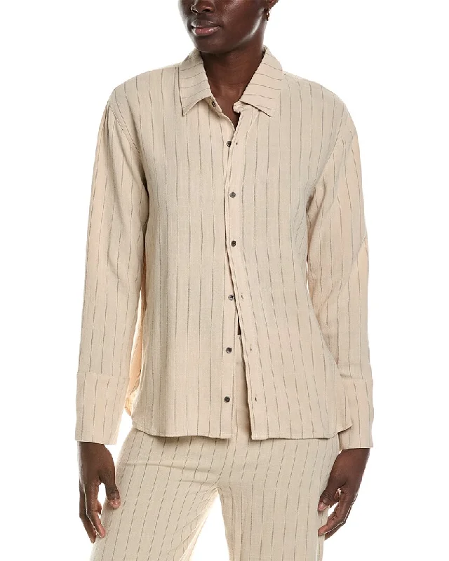 Effortless Chic for Women Chaser Helena Linen-Blend Button-Down Shirt