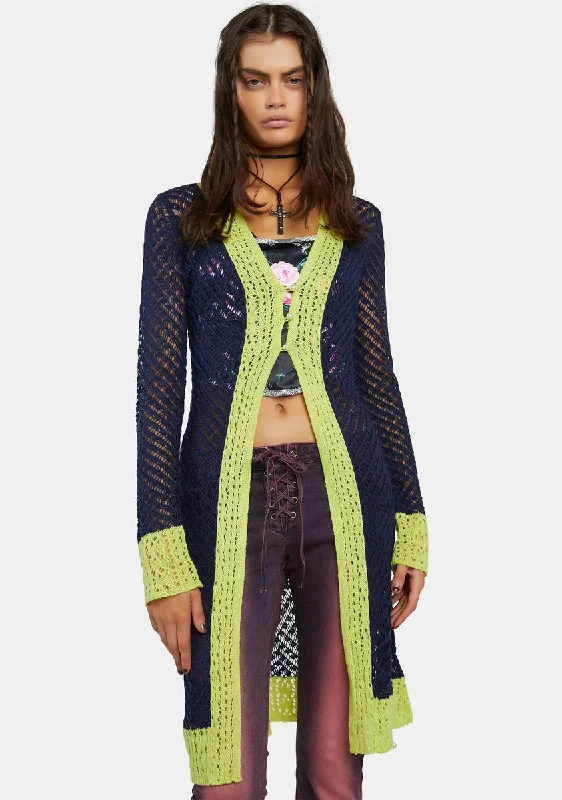 Buy More, Save More Navy Free Spirit Crochet Duster