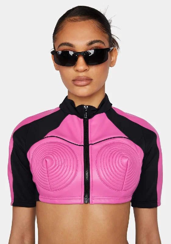 Comfortable Clothes Pink Moto Cone Top