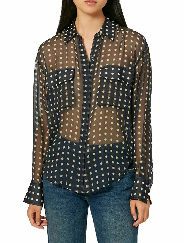 Big Sale Event Melanni Silk Top In Eclipse Multi Dot