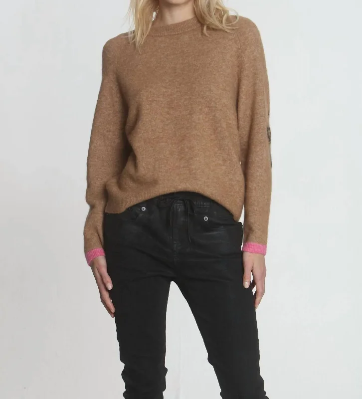 Everyday Basics Darling Cozy Crew Top In Ginger