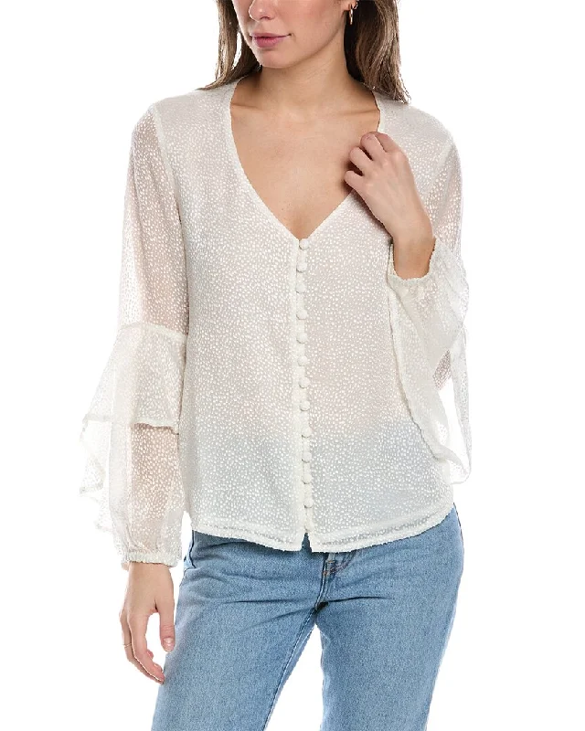 Modern Casual Clothing Walker&Wade Bardot Silk Top