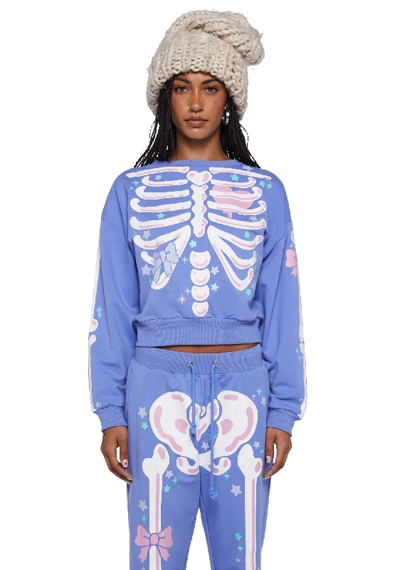 Sophisticated Outfits Lavender Rattle My Bones Crewneck