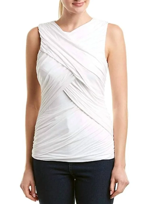 Versatile Women's Clothing for All Occasions Diana Drape Front Top In White