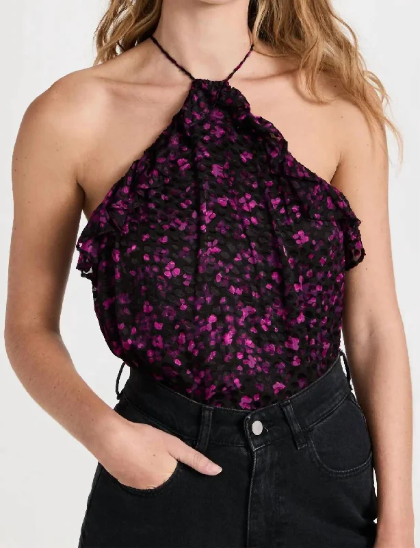 Fashion For Every Occasion Pippin Top In Plum Black