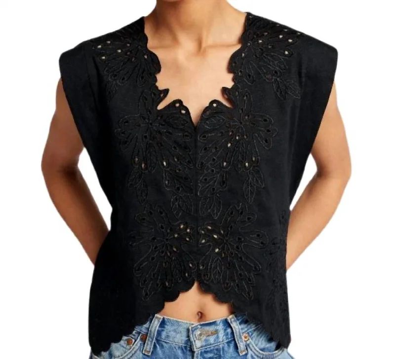 Affordable Women's Fashion Cullen Top In Caviar