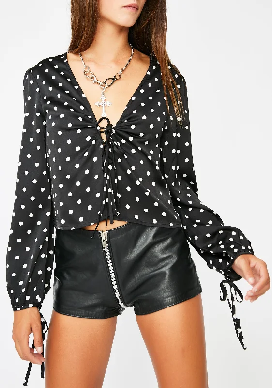 Everyday Wear Hard To Forget Polka Dot Top