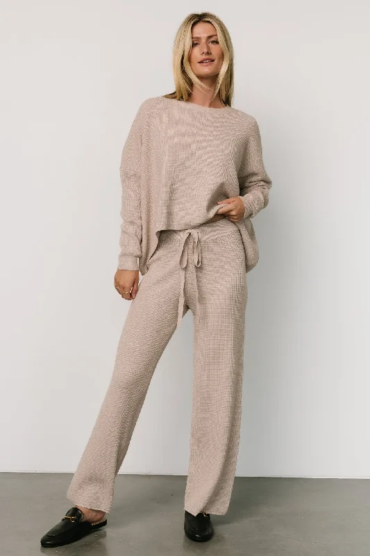 Trendy Outfits For Ladies Owen Waffle Pants | Oatmeal