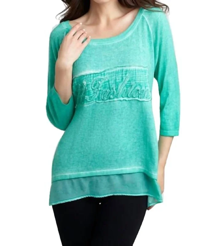 Fashion Forward Fashion Top In Teal