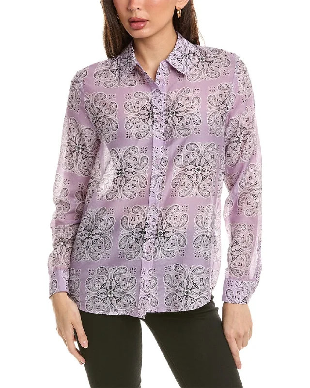 Style Redefined Le Superbe Future Ex BF Silk-Blend Shirt