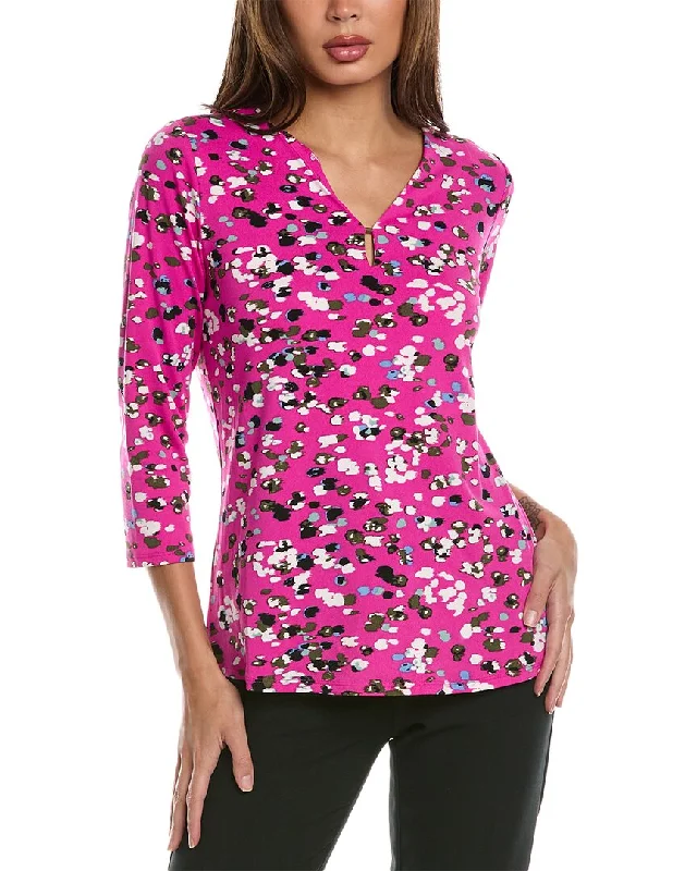 Cutting Edge Fashion Jones New York V-Nek Noodle Printed Top