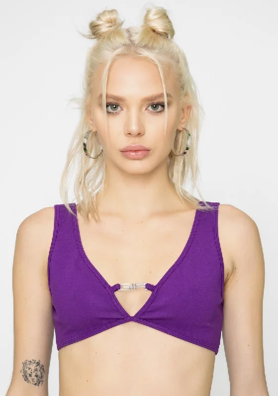 Eclectic Fashion Purple Lucid Top