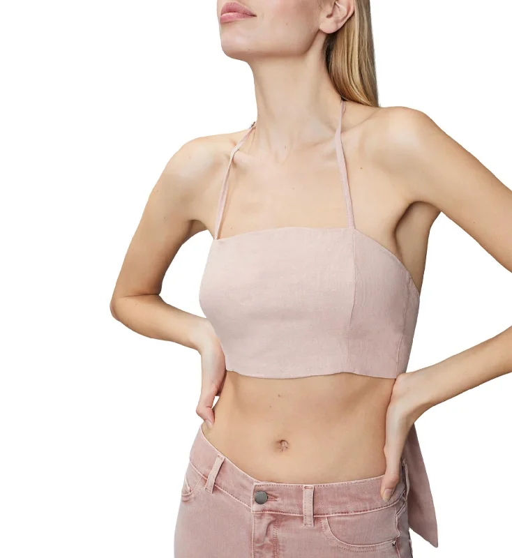 New Arrivals Tie Back Top In Blush