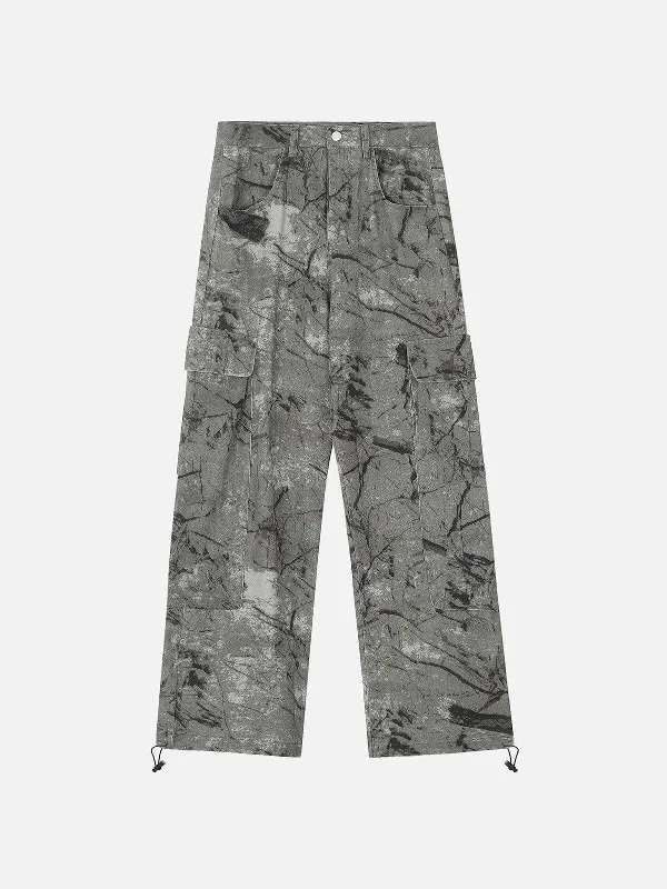 Vintage Women's Fashion Aelfric Eden Grey Camouflage Cargo Pants