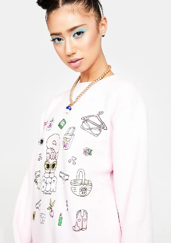 Women Wear Online X Esther Bunny The Little Things Graphic Crewneck