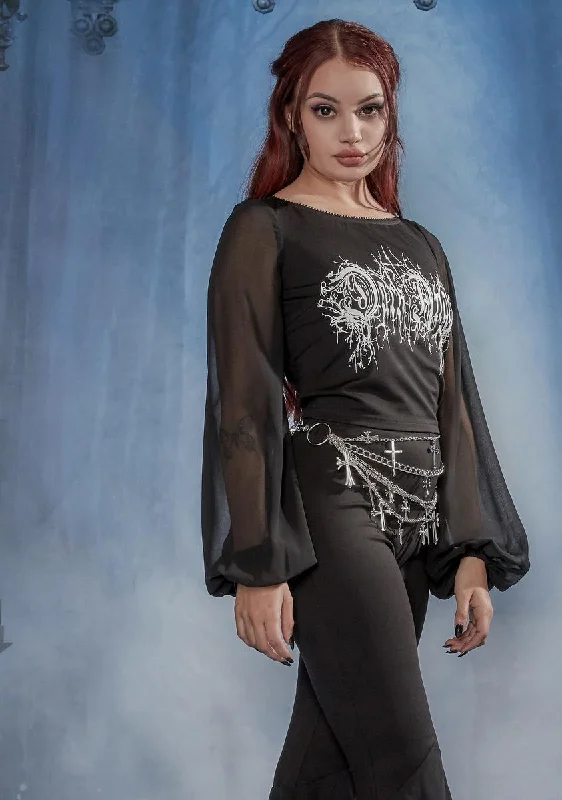 New Arrivals Angel Of Death Chiffon Sleeve Top