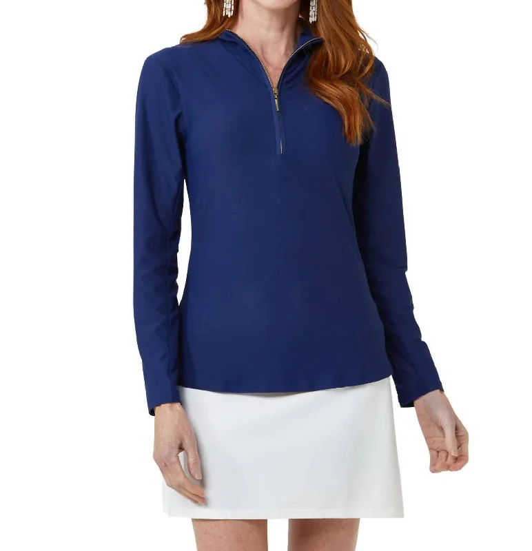 Chic Women's Clothing Online Essentials Performance Wicking Top In Navy