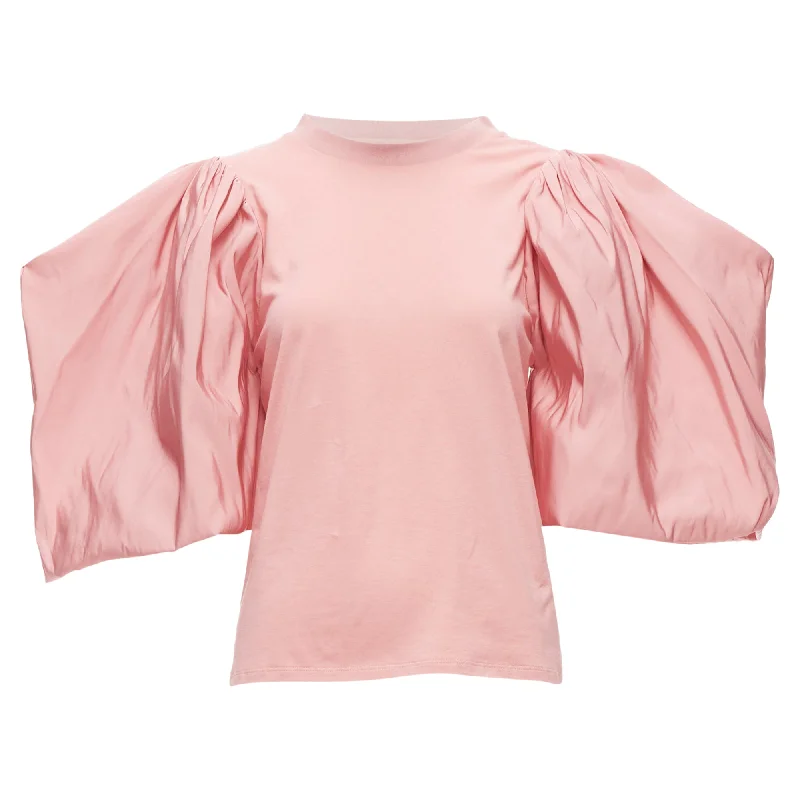 Style Upgrade Alexander Mcqueen Dramatic Puff Sleeve Cotton Tshirt