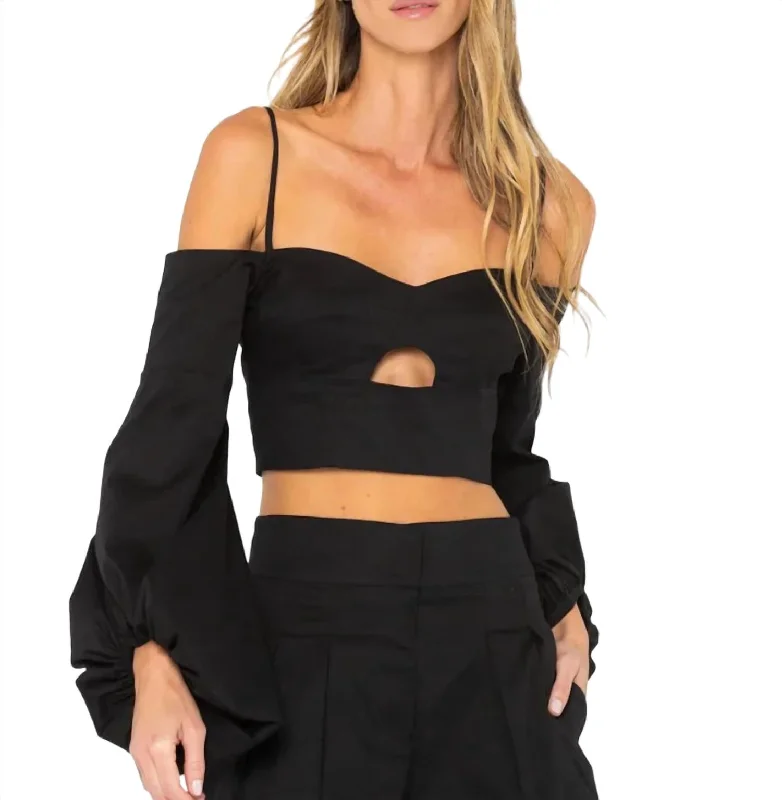 Versatile Women's Fashion Ashton Top In Black