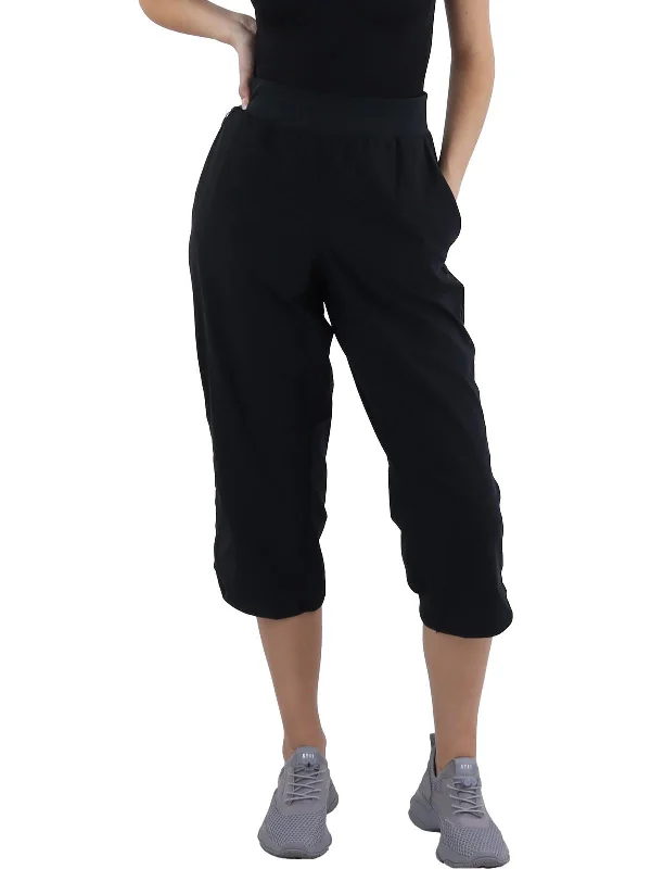 Edgy Fashion Womens Fitness Workout Capri Pants