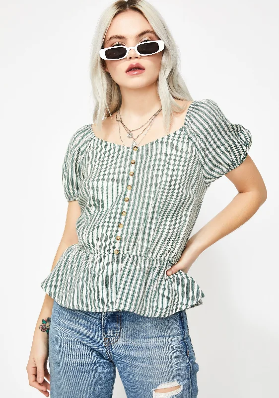 Trendy Street Style Attire Sweeter Daze Striped Top