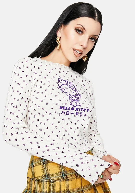 Flash Sale Event Hello Kitty Pointelle Top