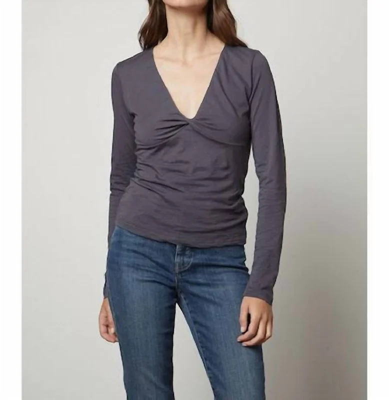 Versatile Wardrobe Essentials Brenda Top In Ash