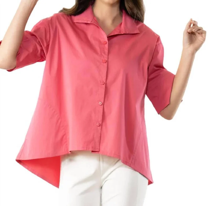 Effortless Chic Apparel Easy Breezy Shirt In Tulip