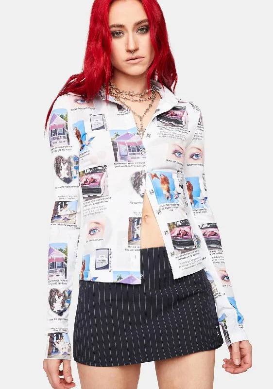 Luxe Women's Fashion Sasha Collage Shirt