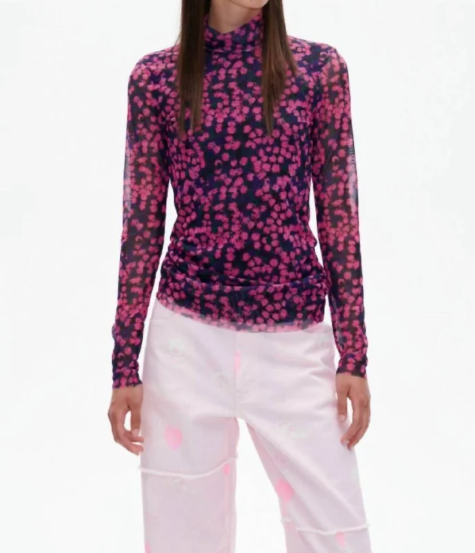 Exclusive Sale Jodi Top In Pink Flower Splash