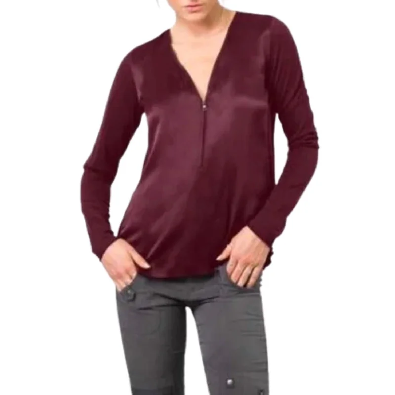 Everyday Fashion Go Zippy Redux Top In Shiraz