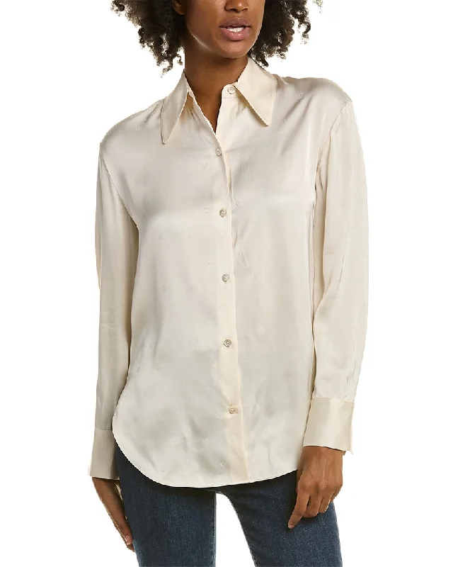 Sophisticated Women's Fashion Vince Monogram Jacquard Shirt