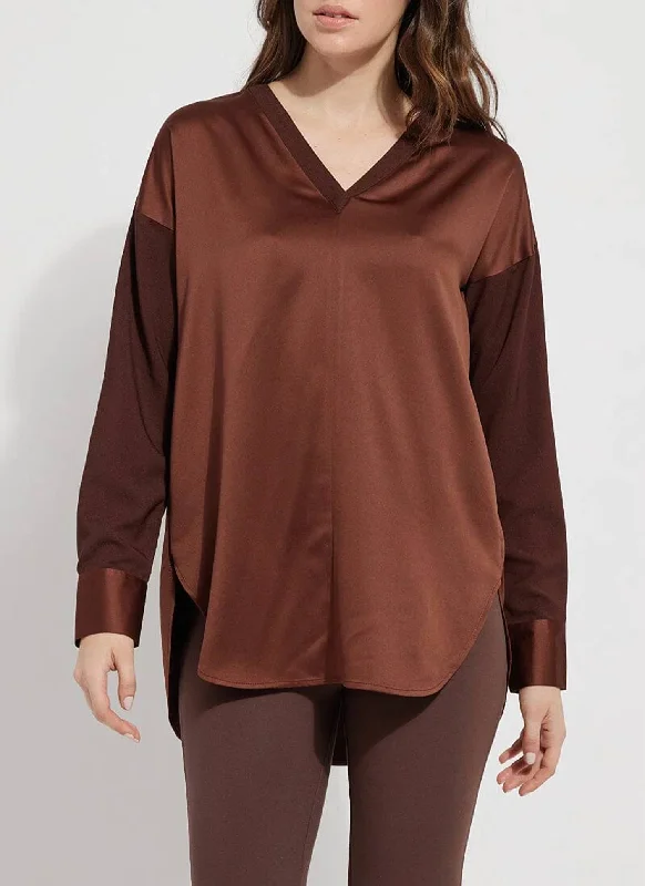 Limited Edition Token Pull Over Top In Whiskey