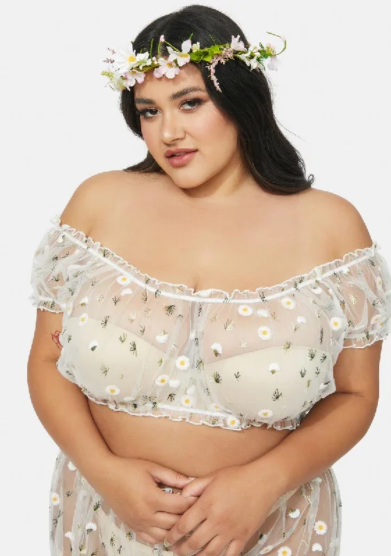 Sale On Sale Plus Come Away With Me Mesh Bandeau Top