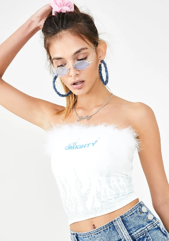 Flash Sale Event Icy Flame Marabou Top