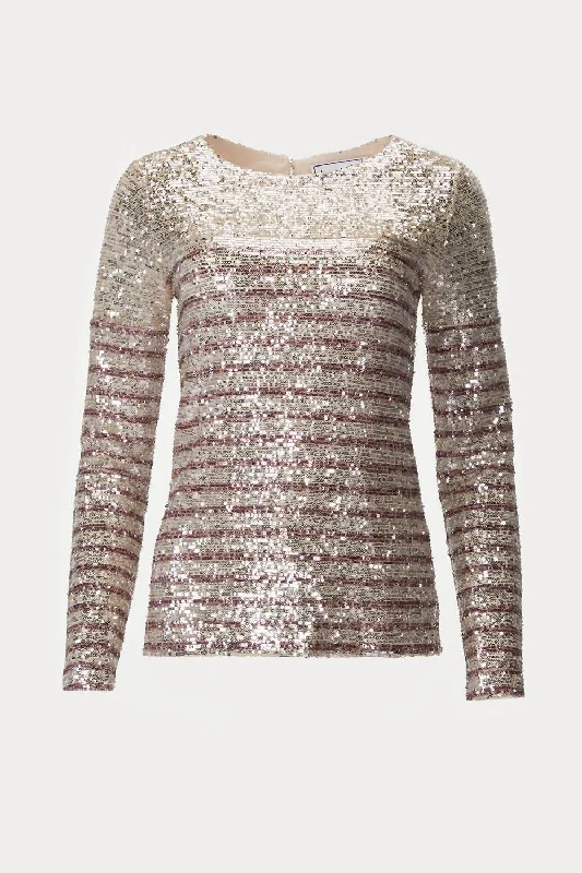 Trendy Boutique Online Elise Top In Silver/burgundy