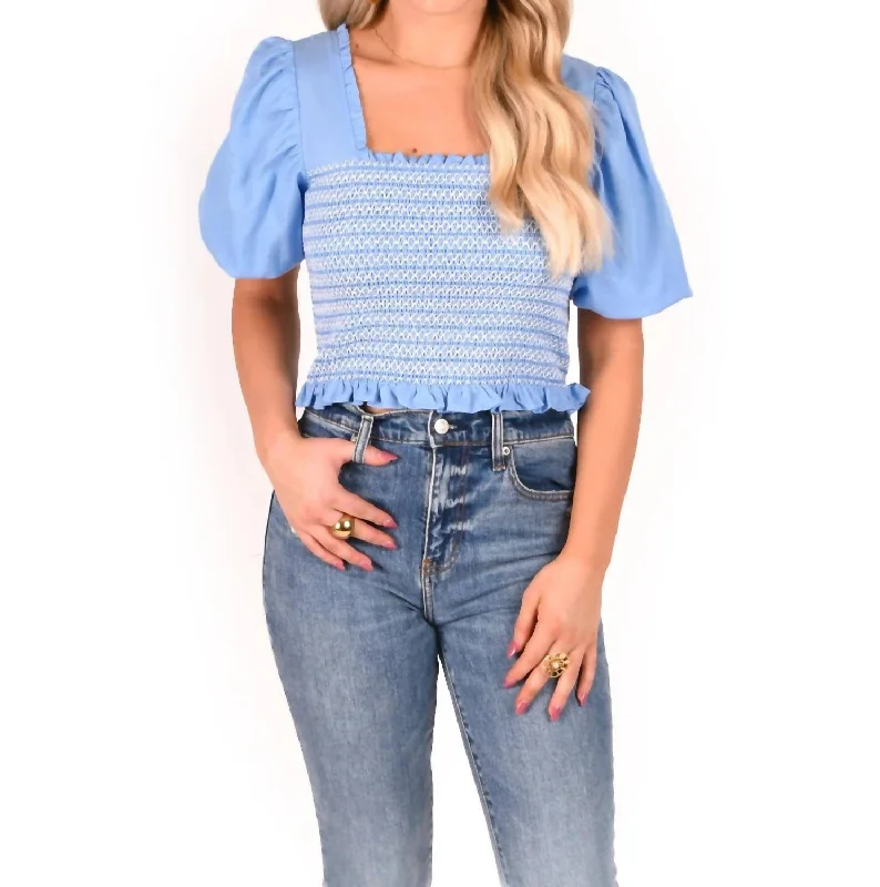 Outlet Clothing Havana Top In Della Robia Blue