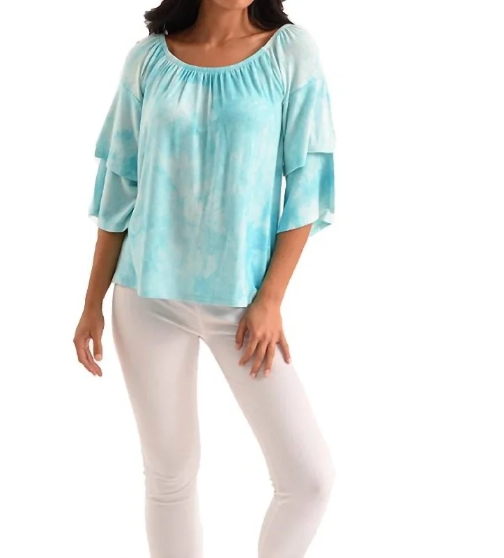 Explore What's New Hailey Tie Dye Kashmira Top In Blue