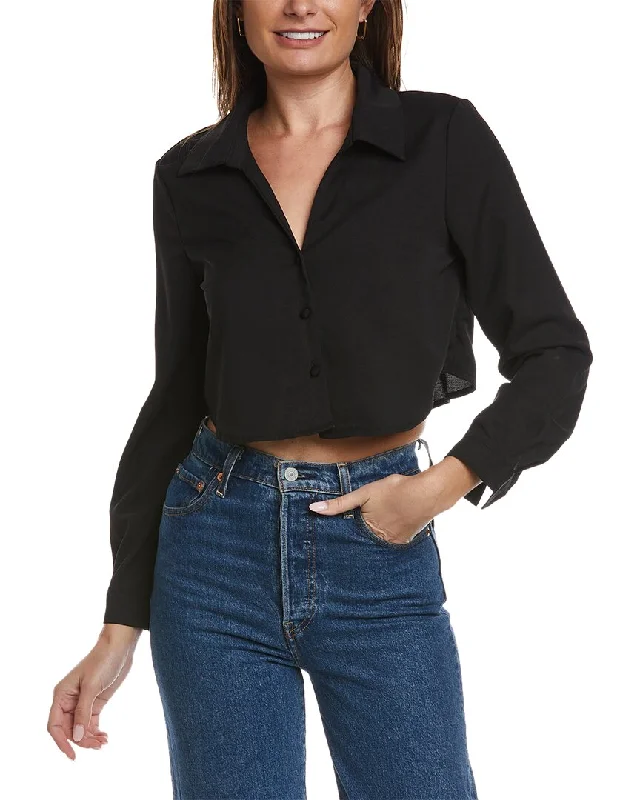 Women's Clothing REVERIEE Cropped Shirt