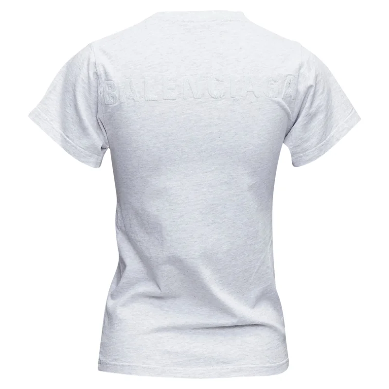 Evening Looks Balenciaga Demna Logo Embroidery Back Front Tshirt