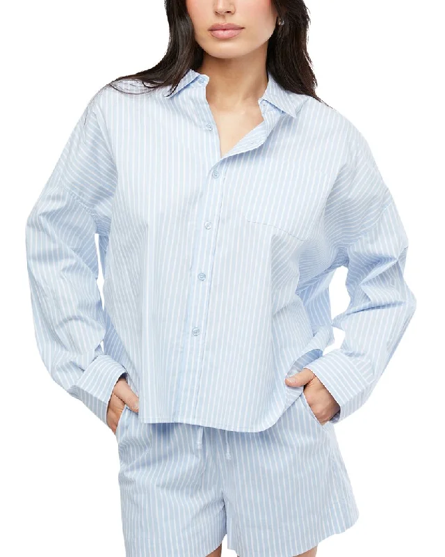 Weekend Exclusive WeWoreWhat Cropped Button Front Shirt