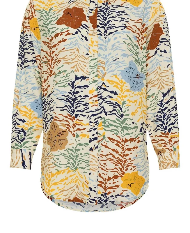 Women's Fashion Clothing Zahara Shirt In Floral Tiger Cream