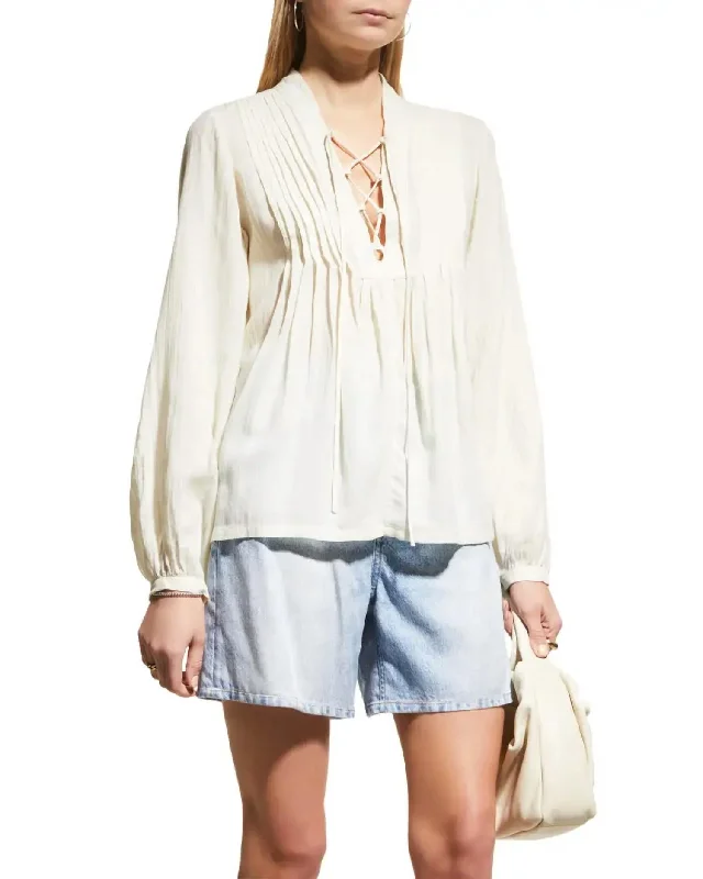 Women Online Clothing Boutiques Sachi Top In Light Dove