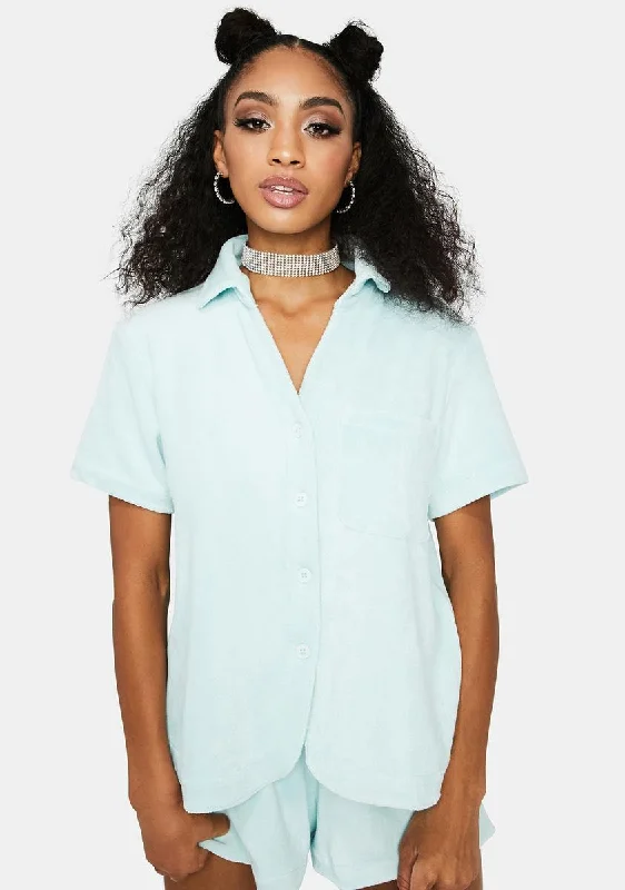 Clothes Women Coco Terry Button Up Top