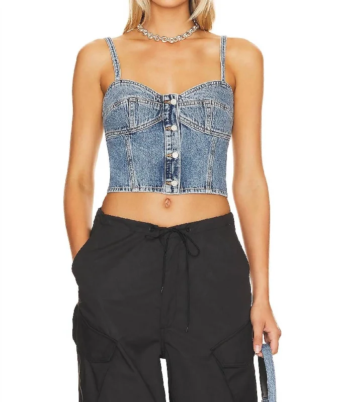 Women Wear Brands Lola Denim Top In Temor