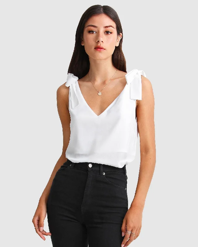 Buy More, Save More Feel For You V-Neck Top - White