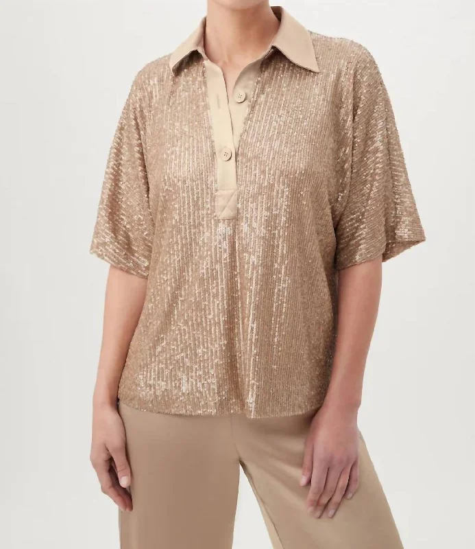 Stylish Loungewear for Women Aika Top In Gold