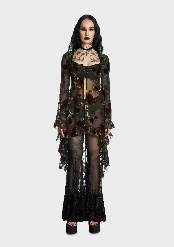 Premium Fashion Befallen Romance Floral Duster